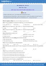 Đề thi học kì 1 Toán 6 - Đề số 16